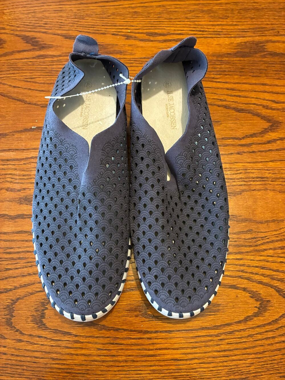 Ilse Jacobsen Tulip 139 Navy Blue Slip On Women's Size 40 US10